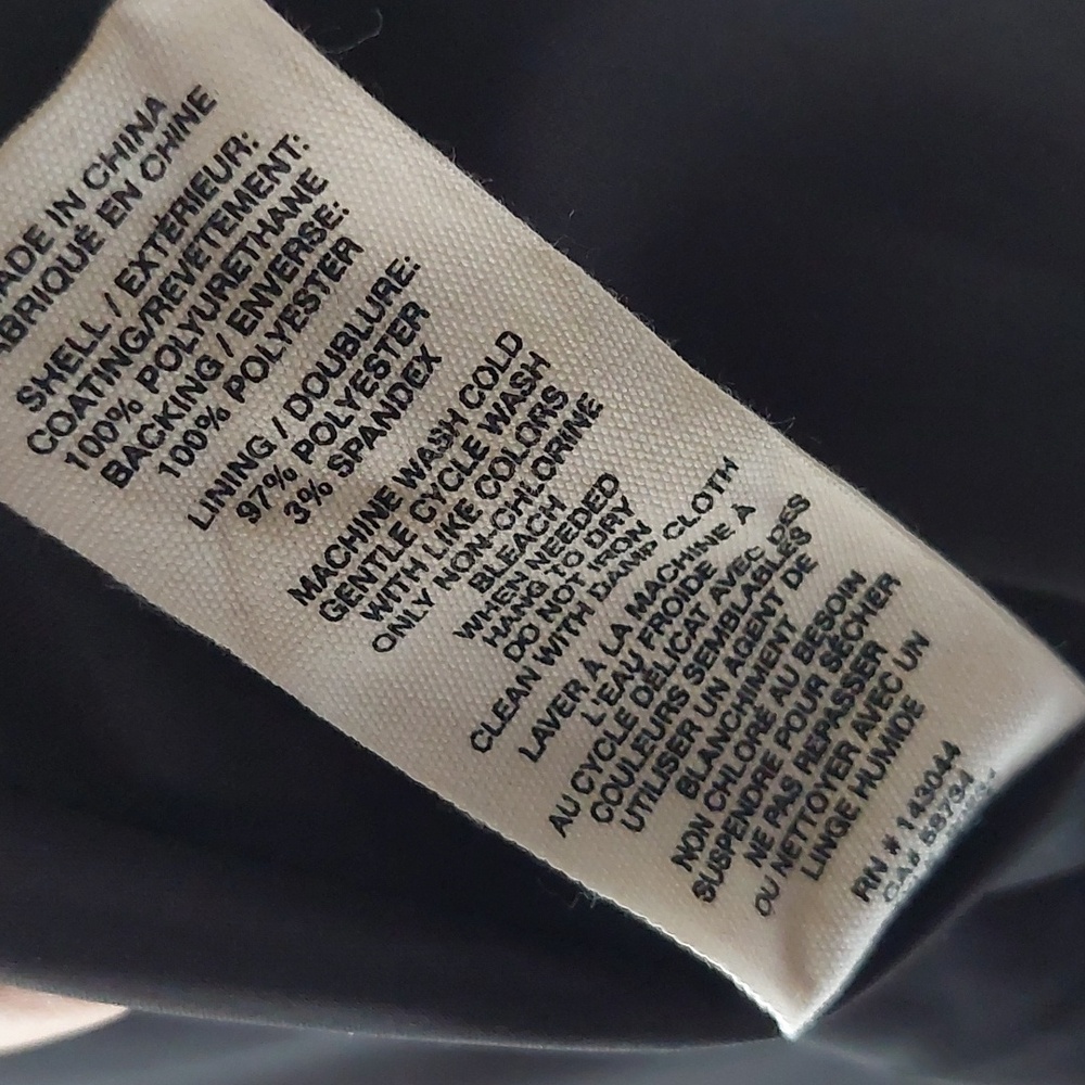 Anthropologie Avec Les Filles Black Faux Leather Midi Dress Sz LP - Picture 16 of 16
